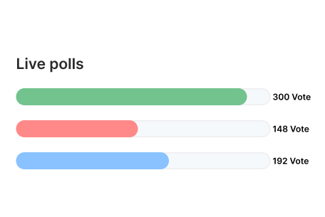 Live polls and Q&A