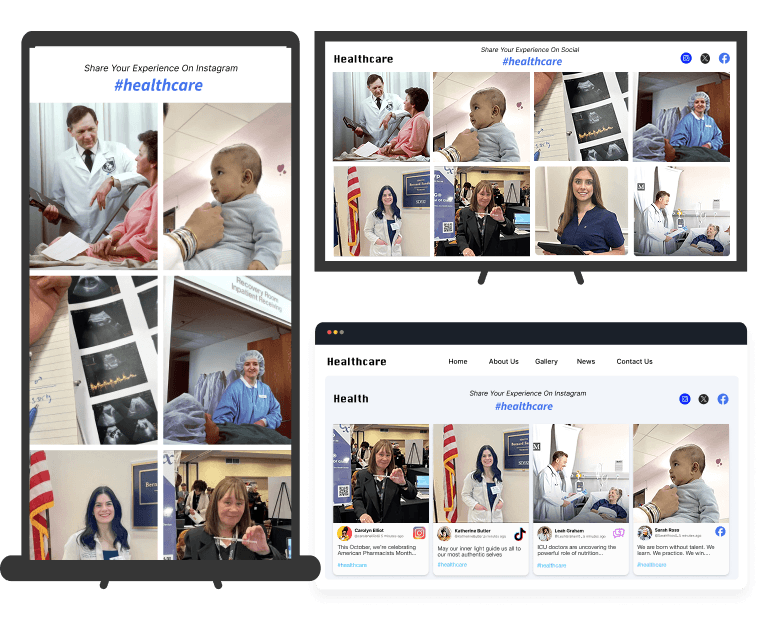 Innovative Uses of Social Walls in Healthcare Settings