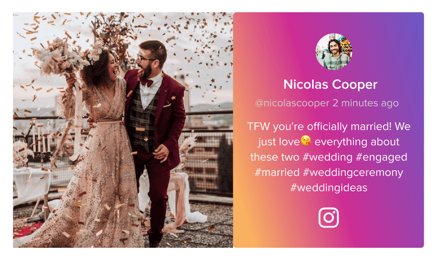 Instagram Wedding Wall